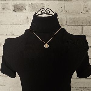 Joe Fresh Minimalist Pendant Necklace – Gold Chain with Geometric Accent